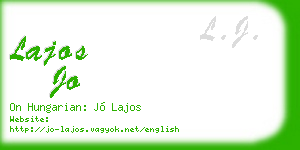 lajos jo business card