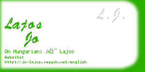 lajos jo business card